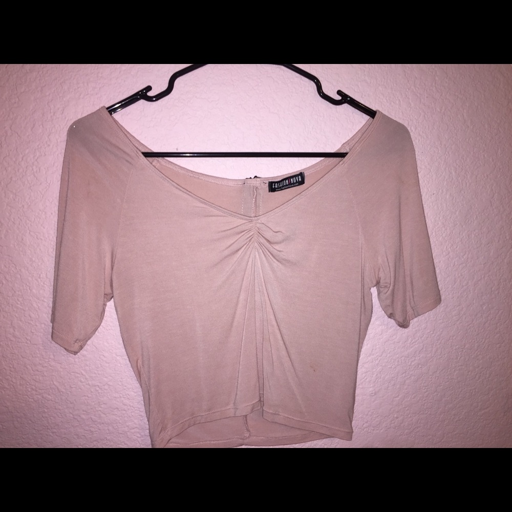 Fashion Nova Light Pink Crop Top